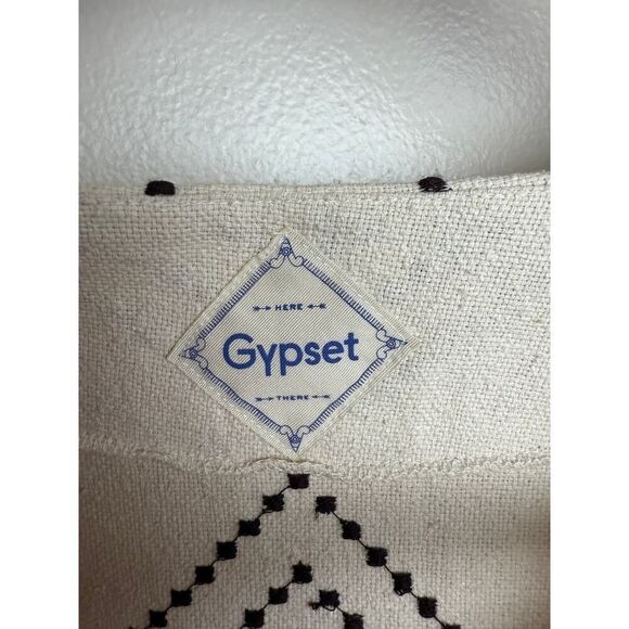 Gypset Silk Embroidered Mini Caftan Dress with Fringe Sz. M - Picture 4 of 9